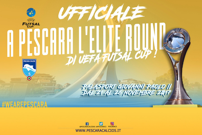 Uefa Futsal Cup dal 21 al 26 novembre torna a Pescara 