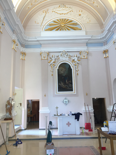 altare restaurato Chiesa San Rocco Vacri