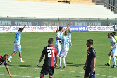 gol Terlizzi in Cagliari-Pescara