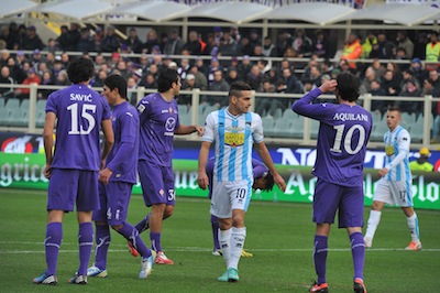 Celik in Fiorentina-Pescara 0-2