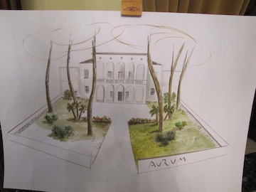 sindaco Albore Mascia e assessore Santilli su progetto rifacimento giardino Aurum01