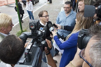 foto Andrea Mascitti con la stampa