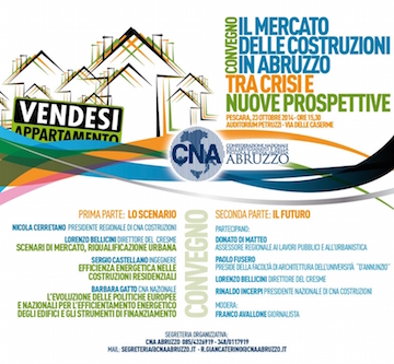 Edilizia tra crisi e futuro, giovedì prossimo forum a Pescara
