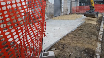 Pescara Lavori antiallagamento, ripristinato il marciapiede che aveva ceduto in via Pepe