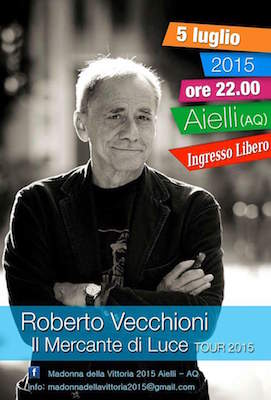 Roberto Vecchioni il 5 luglio a Aielli