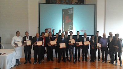 premiazione Caprice - Gambero Rosso a Fabrizio Camplone