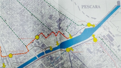 cartina su lavori DK15 a Pescara