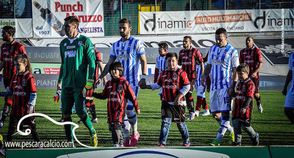 Pescara-Lanciano squadre in campo