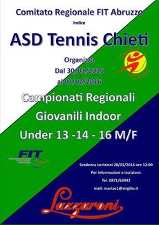 ASD tennis Chieti campionati regionali giovanili indoor