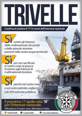 Casapound Lanciano referendum trivelle