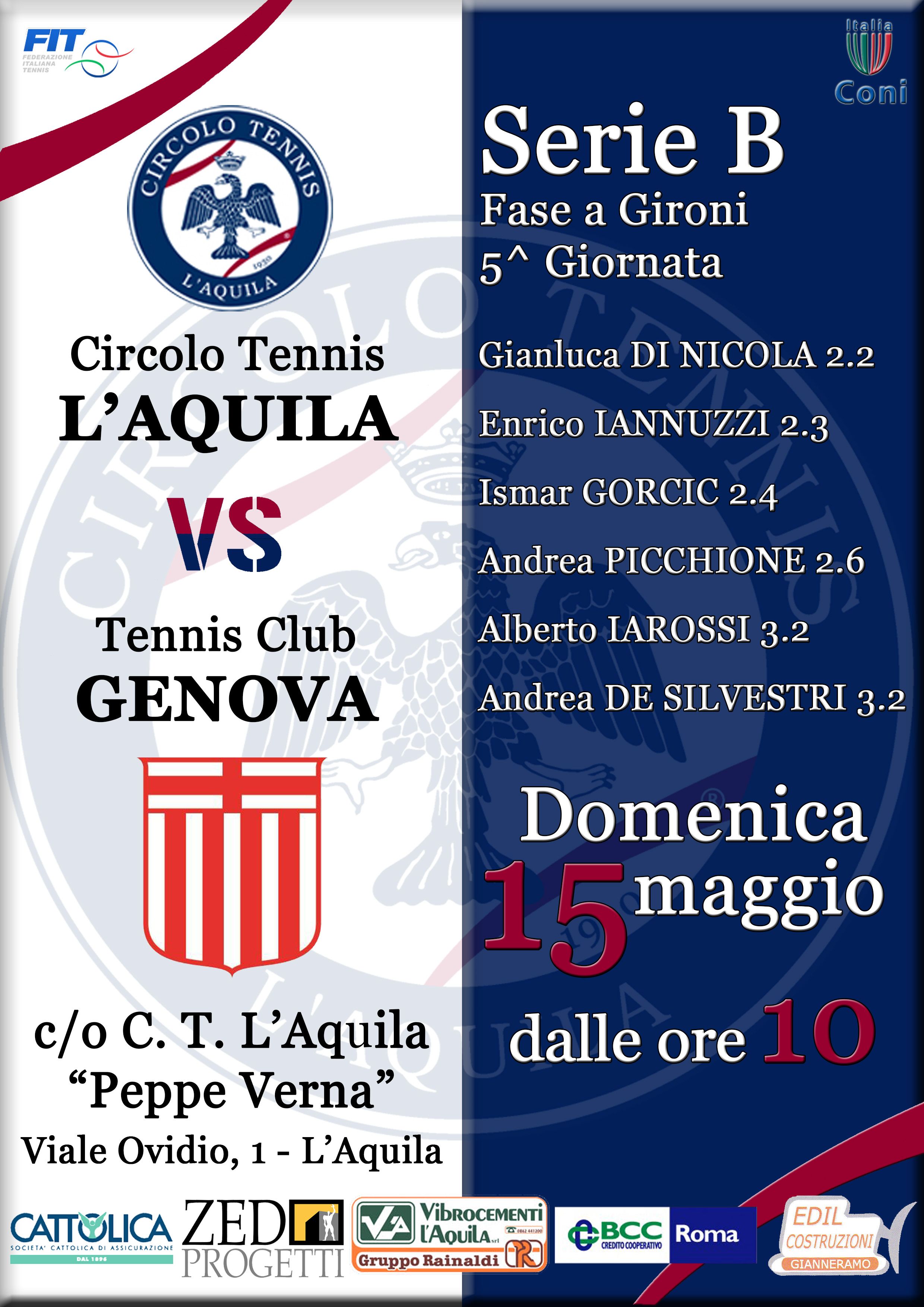 CT L'Aquila - TC Genova