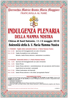 Indulgenza Plenaria della Mamma Nostra