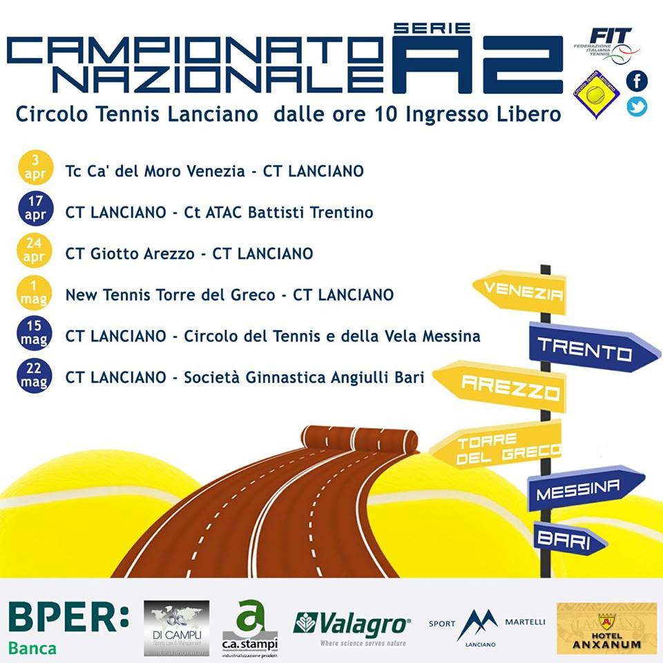 Serie A2 di tennis CT Lanciano
