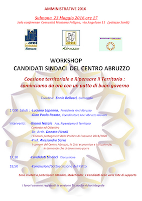 Workshop candidati sindaci Centro Abruzzo al voto