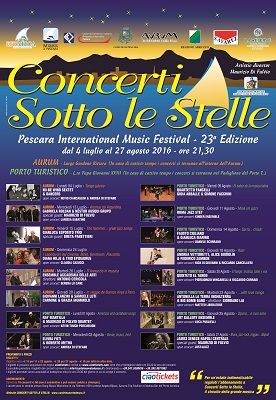 PMF - Concerti sotto le Stelle 2016 - manifesto