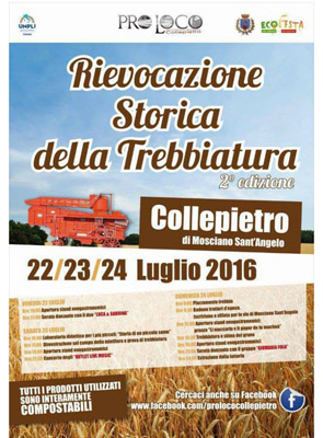Rievocazione della Trebbiatura 2016 a Collepietro