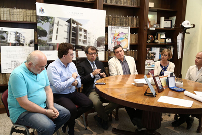 conferenza su avvio lavori per la palazzina pubblica a canone concordato