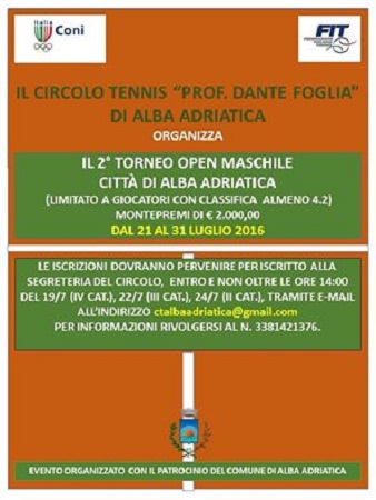 2° Torneo Open Città di Alba Adriatica