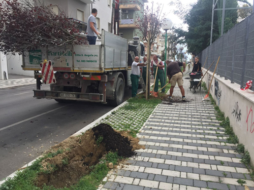 ripiantumazioni su via Leopardi