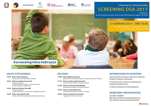 Convegno Screening DSA 2017 Avezzano
