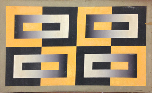 ST olio su masonite 45x70 cm 1965