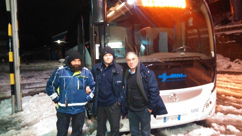 autobus TUA per gli sfollati