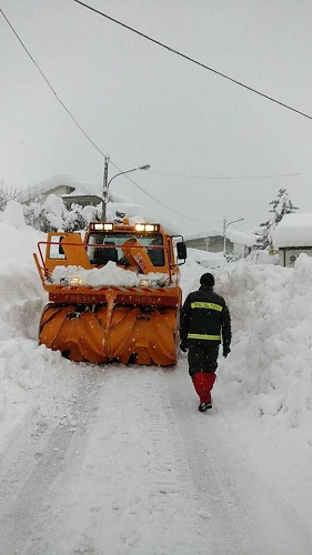 intervento sulla neve provincia Teramo
