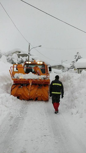 intervento sulla neve provincia Teramo