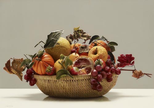 l'enigma del tempo olio su tela di lino 50x70 2009-2010