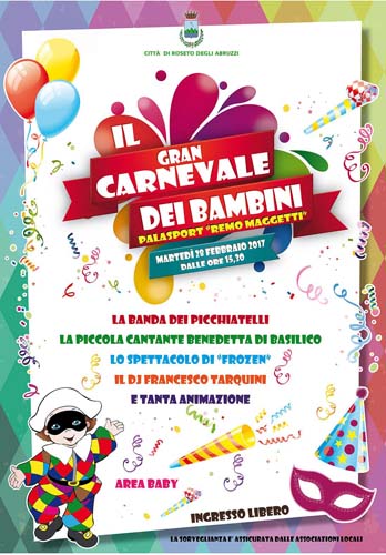 Carnevale dei bambini 2017 a Roseto
