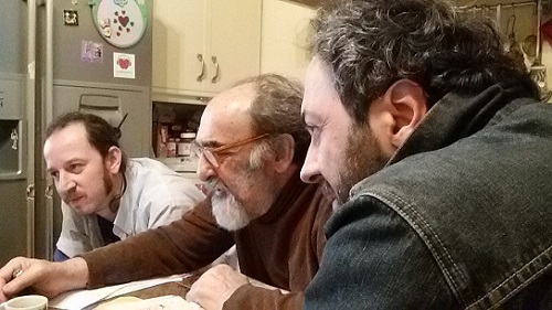 Haber e Vallone sul set