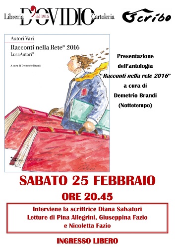 LOCANDINA presentazione antologia Racconti nella Rete