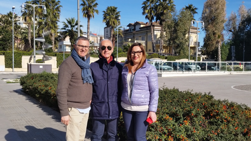Roseto aiuole e ascensore in Piazza Primo Maggio
