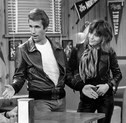 Suzi Quatro sul set di Happy Day