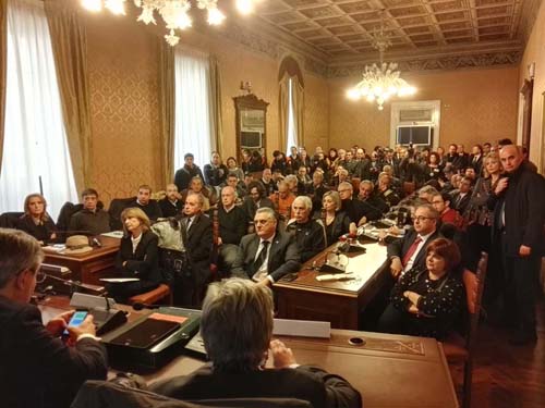 intevenuti in sala consiglio incontro con Gentiloni