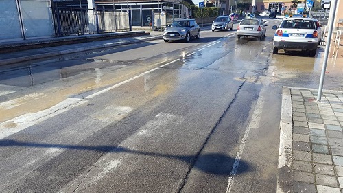 perdita in via Andrea Doria a Pescara