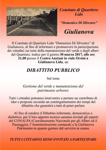 Domenico Di Silvestro dibattito pubblico manifesto