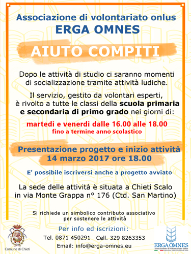 Locandina aiuto compiti ufficiale