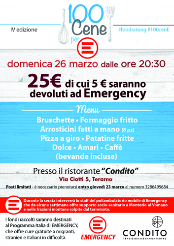 cena Emergency locandina 2017