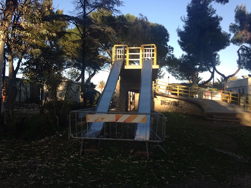 scivolo da rimuovere in Parco Vuillermin