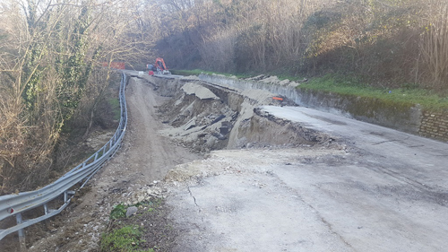strada statale 81 “Piceno Aprutina” prima dell'intervento