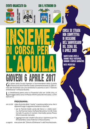 Insieme di corsa per L'Aquila 2017