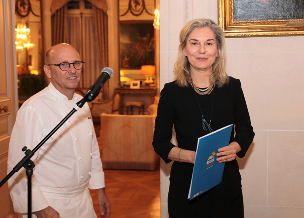 Lo chef Heinz Beck e l'ambasciatrice Elena Basile
