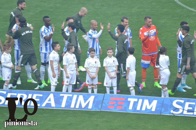 Pescara-Milan a centrocampo