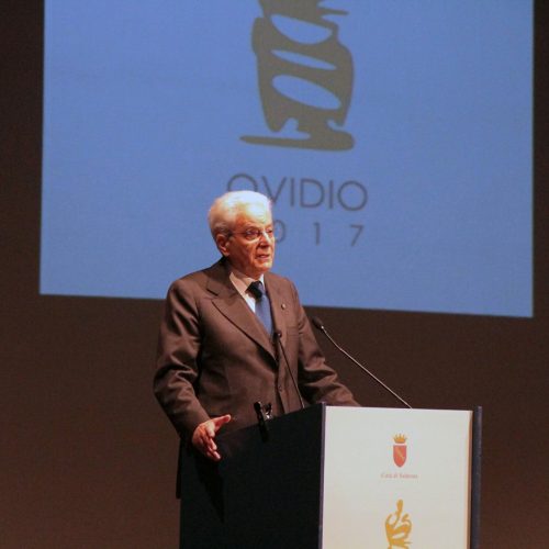 Sergio Mattarella a Sulmona (foto Angelo D'Aloisio/OneShootLive)