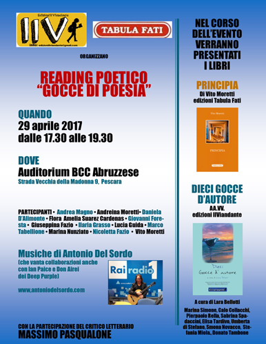 locandina GOCCE DI POESIA