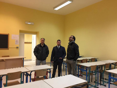 sopralluogo alla scuola media Pascoli di Pescara
