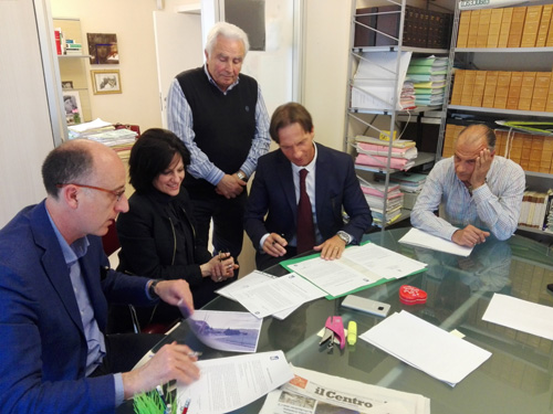 sottoscrizione atto di comodato sindaco-Aiello dell'ANAS