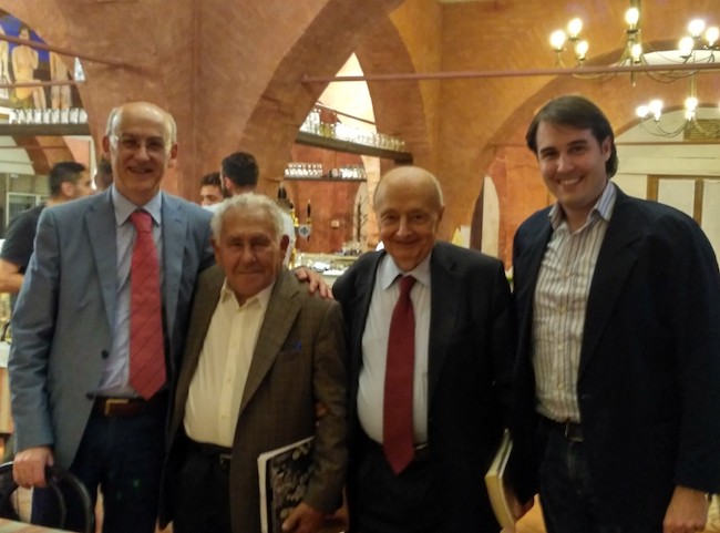 L'On. Gianni Cervetti a Teramo con il Prof. Roberto Ricci, Pasquale Limoncelli e Mirko De Berardinis