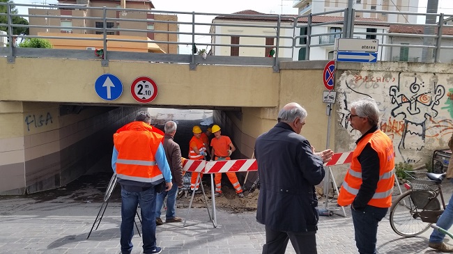 Lavori sottopasso Thaulero